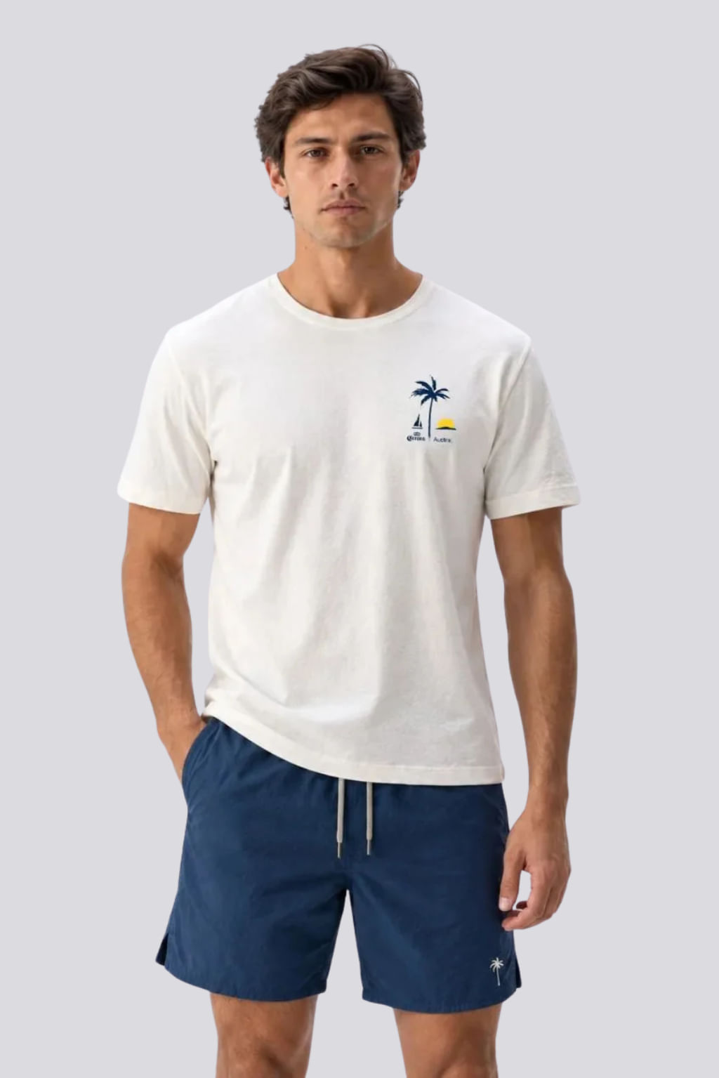 Camiseta Graphic Tropical Corona Off White